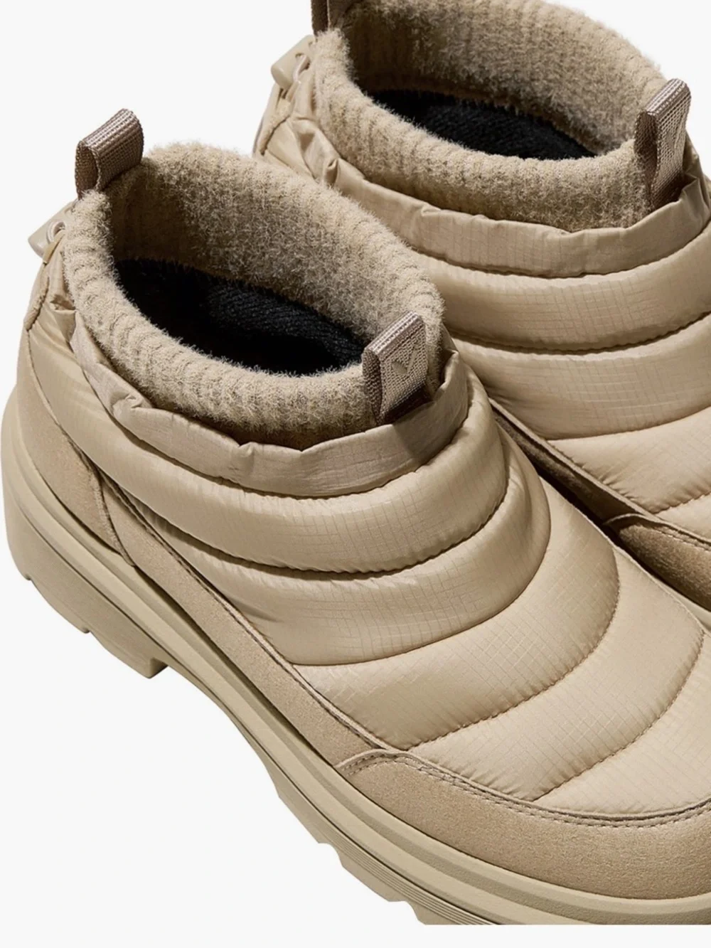 NEW! Viviana Quilted Slip-On Winter Booties in Beige
